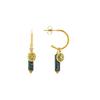 Earrings - LUXENTER - Nadu - 18k Yellow Gold - Malachite - 37 Mm