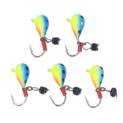 5pcs Ice Fishing Hooks High Carbon Steel Ice Fishing Jigs Outdoor Winter Fishing Lures for