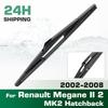 Rear Windshield Wipers Blades,Premium All-Season Wiper Blades Replacement For Renault Megane II 2 MK2 Hatchback 2002-2008
