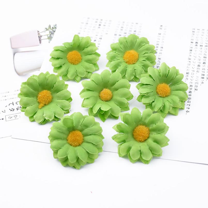 Künstliche Blumen Weihnachtsdekorationen für Zuhause Vase Tisch Hochzeit Dekorativer Kranz Seidenkleine Gänseblümchen DIY Geschenkbox Sammelalbum