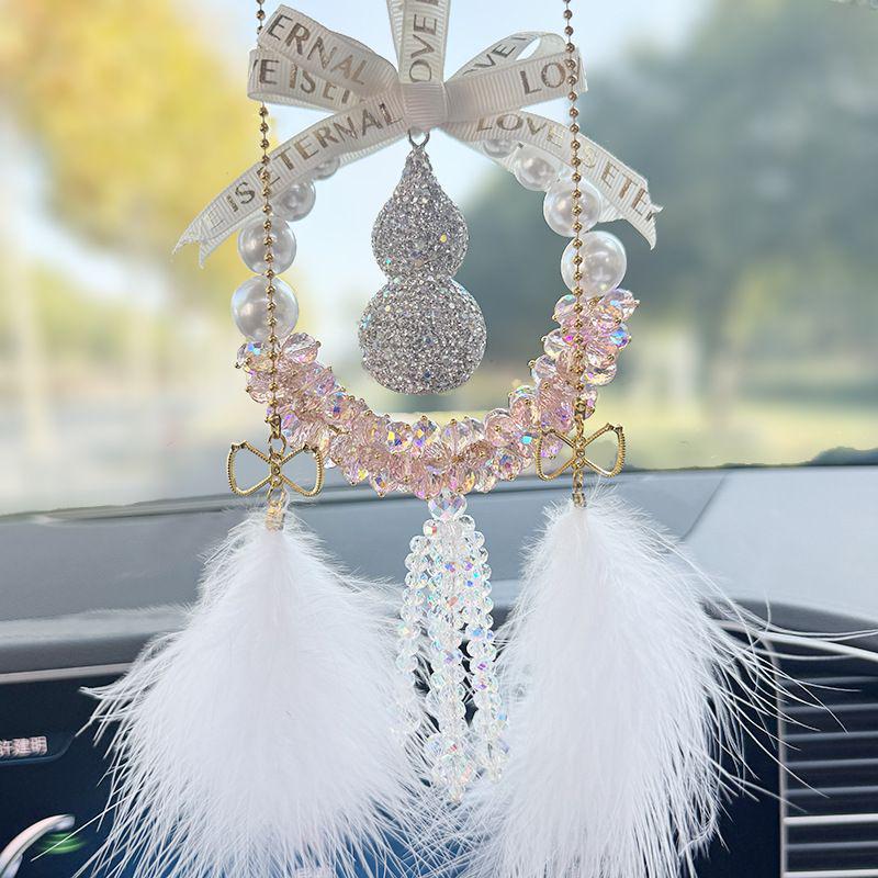 Crystal Gourd Car Safety Pendant for Rearview Mirror - Goddess Vibe Interior Decoration
