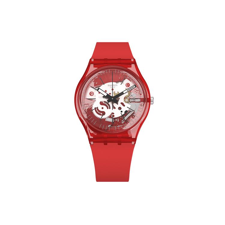 SWATCH Унисекс Скелетон Часы GR178 GR178 Red