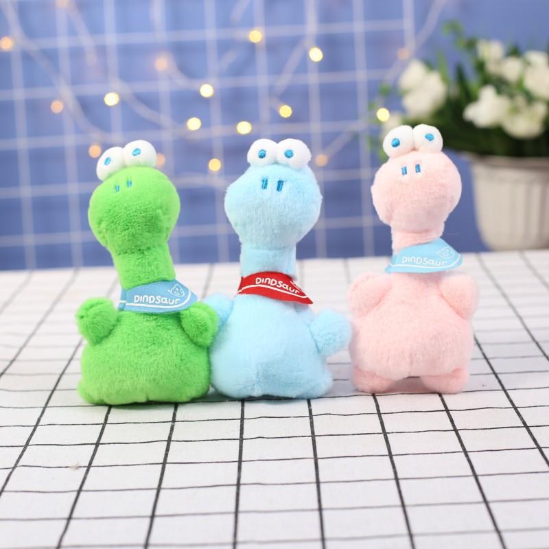 Cute Cute Big-eyed Little Dinosaur Plush Toy Doll Creative Cartoon Dinosaur Schoolbag Hanging Decoration Keychain