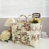 High Quality1pc Korean Style Contemporary Fabric Storage Basket, Portable Underwear Sundries Organizer, Printed Home Decor for Kitchen Bathroom