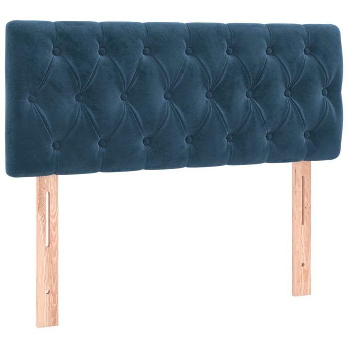 VidaXL Tête de Lit Meuble de Chambre à Coucher Accessoire de Lit Simple Tête de Cadre de Lit Intérieur Bleu Foncé 90x7x78/88 346324