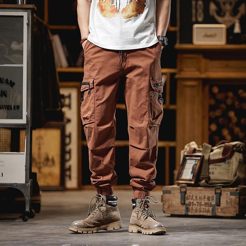 Men's New Overalls Wear-resistant and Dirt-resistant Loose Industrial Style Men's Pants Casual High-end Trendy Brand Men's Pants Men's Clothing