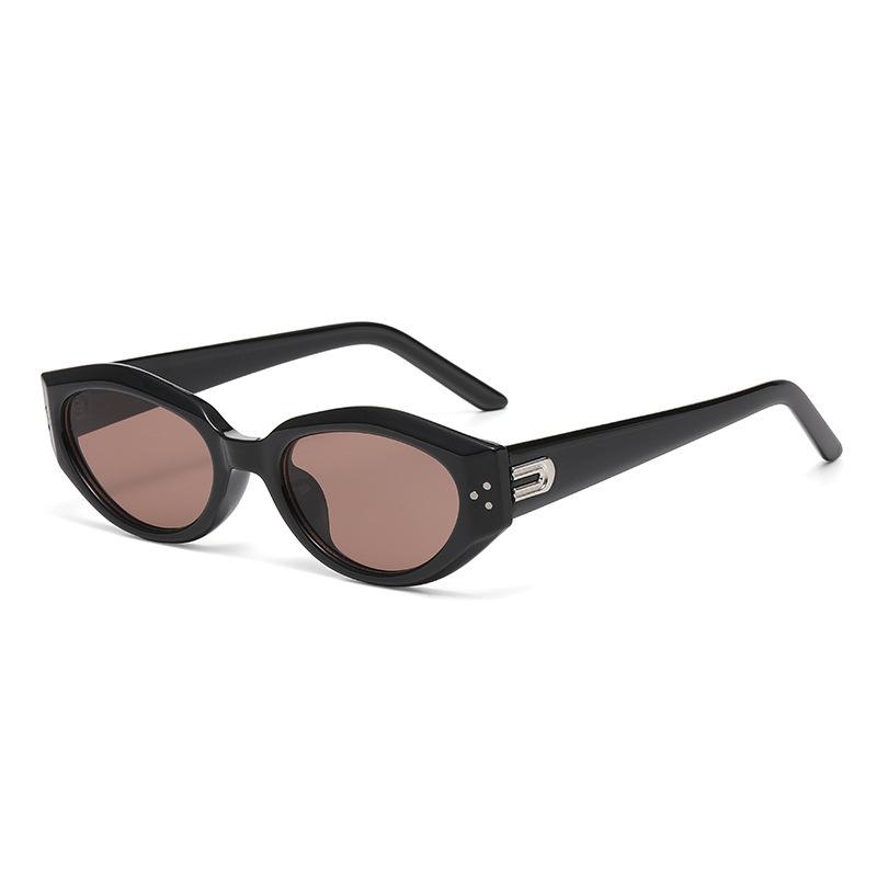 GM European and American small frame retro cat eye sunglasses for women's senior and thin hot-selling men's UV protection sun eye