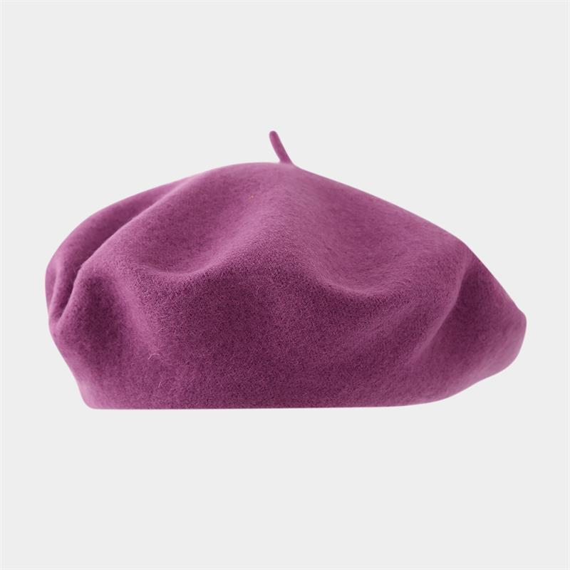 Solid Color Wool Beret Girls Winter Versatile Bud Hat Japanese Literary and Retro Painter Hat