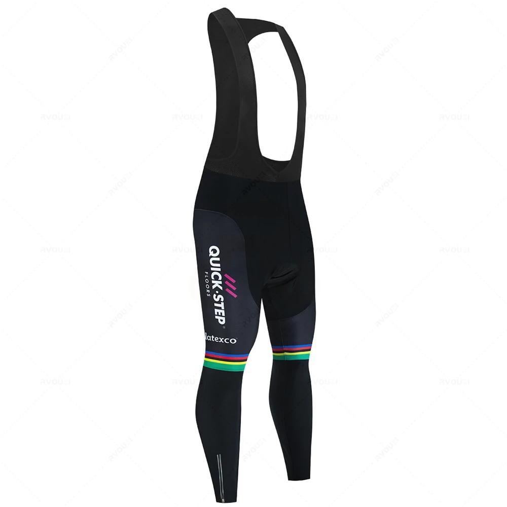

Soudal Quick Step France Autumn Cycling Jersey Set Road Bike Clothes Long Sleeve MTB Uniform Bicycle Bib Pants Riding SportShirt 5XL