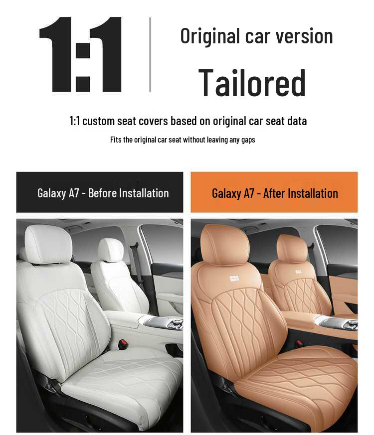 Geely Galaxy A7 Leather Seat Covers: All-Season, Full-Coverage