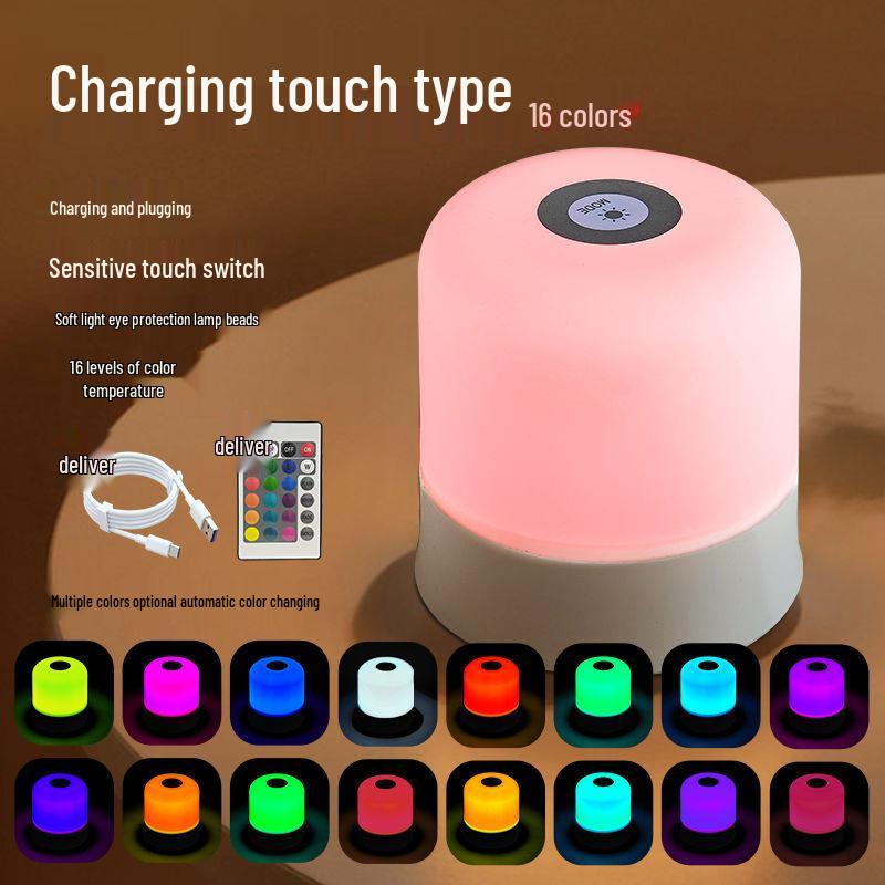 Rechargeable Touch Night Light - Baby Feeding & Eye-Friendly Bedside Lamp