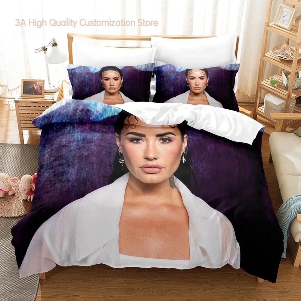 Demi Lovato Bedding Set Single Twin Full Queen King Size Bed Set Aldult Boys Bedroom Duvetcover Sets 3D Print bed sheet set CXG