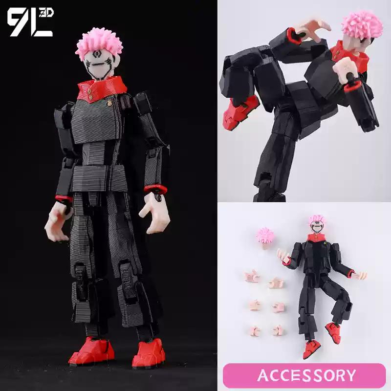

Jujutsu Kaisen 3d Printed Action Figure Classic Anime Character Figurine Multi-Jointed Shapeshift Toy Trendy Desktop Ornament Other