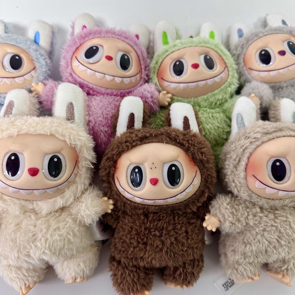 17cm Labubu Cloth Mysterious Blind Box Heart Beat Macaron Series Doll Labu Cloth Car Interior Decor Pendant Toy Gifts