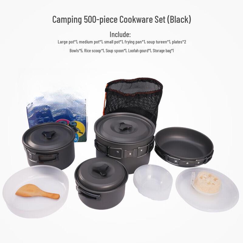 Outdoor Aluminum Alloy Camping Cookware Set with Stove