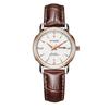 Unisex Waterproof Cowhide Strap Watch with Dual Calendar for Teens and Adults