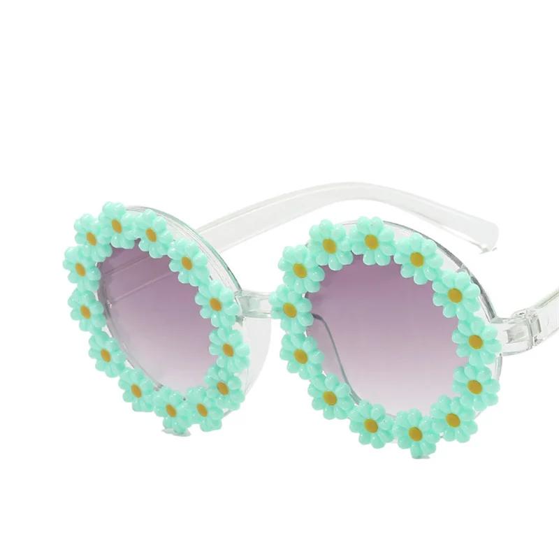 

Round Sunglasses For Girls Boys Floral Frame Baby Sun Glasses Outdoor Sun Protection Eyewear Uv400 Protection Shades Eyewear only 1pcs sunglasses