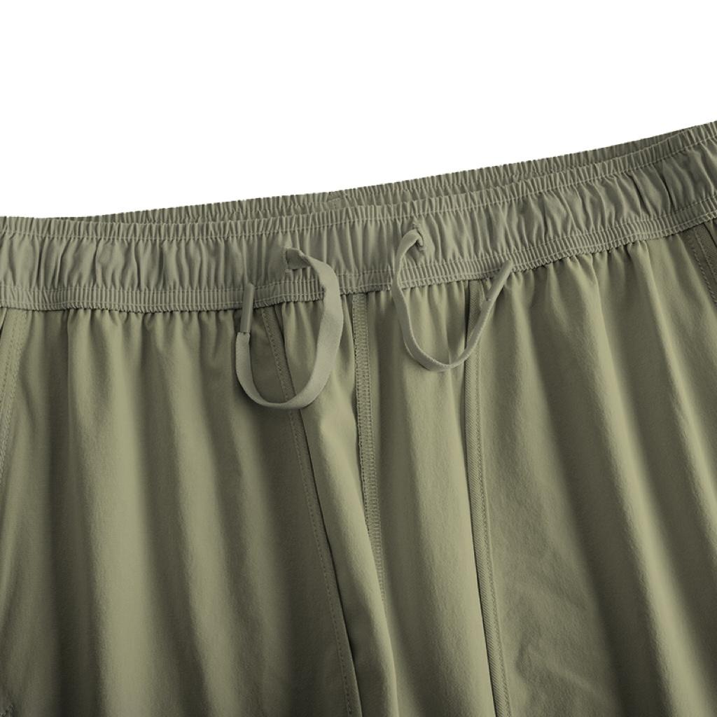Anta Solid Color Mid-Rise Comfortable Breathable Versatile Straight-Leg Business Commuter Sports Casual Pants Men Bottoms Dark-Green 152537501D-2