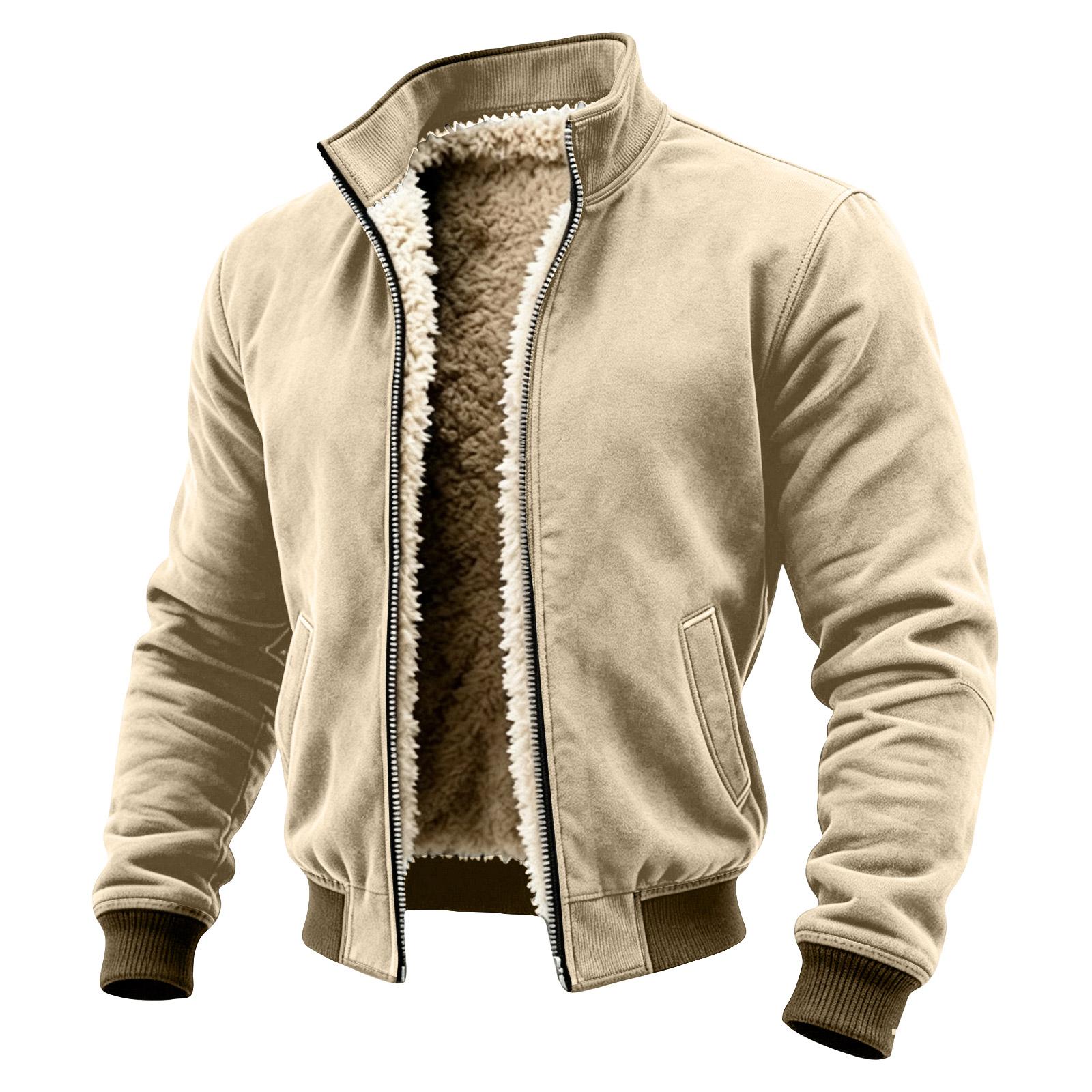 Men`s Vintage Color Printed Stand Collar