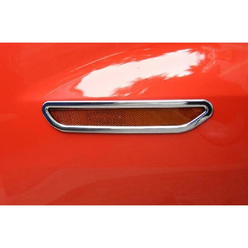 Turn Signal Brake Light Lamp Cover Trim For Ford Mustang 2015- Silver Chrome