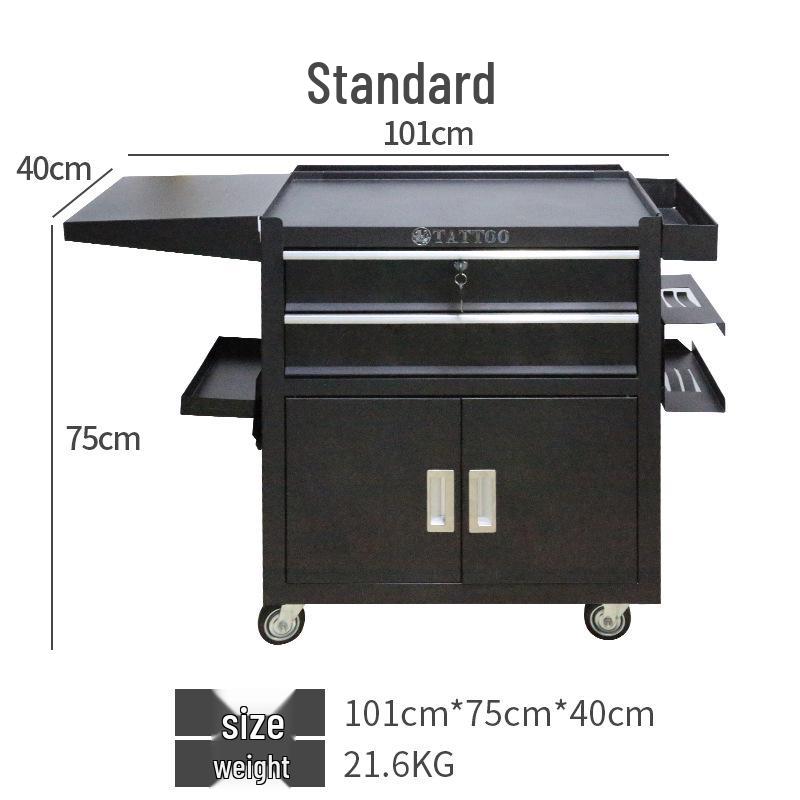 Tattoo Workstation Cart with Drawers and 10 Compartments