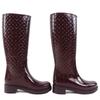 Great LOUIS VUITTON Rain shoes Monogram long rain boots  Bordeaux rubber Women  Used