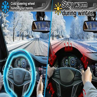 Housse de volant chauffante universelle pour voiture, chauffage électrique 10 W, chauffe-mains d'hiver, protection antidérapante, accessoires