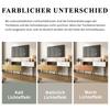 Modern TV Cabinet with Adjustable Length, Modular 2-Piece Design, Wood Look, Matt White, Black Metal Legs, Multifunctional Living Room