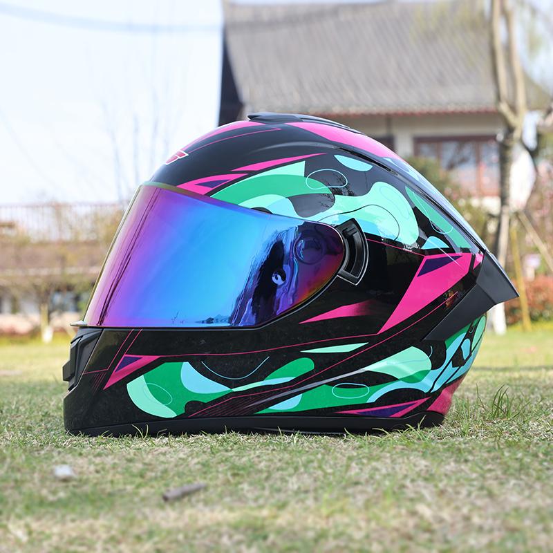 701-LVS-Motorcycle helmet, men's and women's dual mirror full helmet, four season couple motorcycle helmet