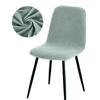 Solid Color Chair Cover Thickened Elastic Minimalist Dining Seat Cover Removable Washable Chair Slipcover Anti-dirty All Season