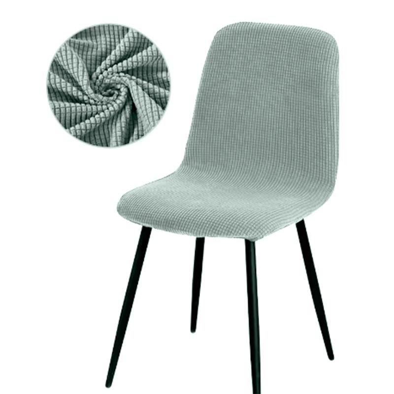 

Solid Color Chair Cover Thickened Elastic Minimalist Dining Seat cover Removable Washable Chair Slipcover Anti-dirty All Season 1piece