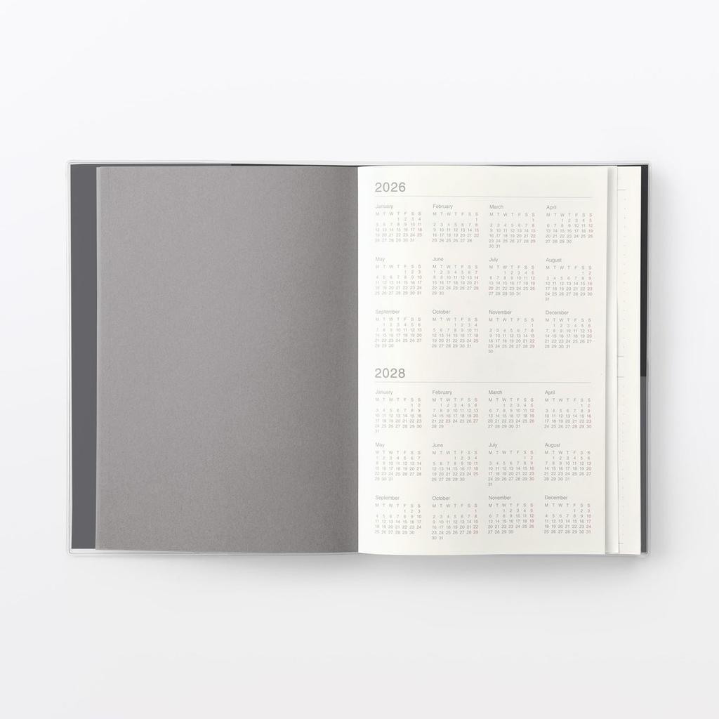 MUJI Monthly Daily Planner Schedule Book Dec 2026 Monday Start A5 Black 23101813