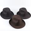 Middle-aged British Gentleman's Hat Autumn and Winter Old Man's Hat Breathable Suit Material Gas Eye Top Hat Retro Middle-aged and Elderly Top Hat