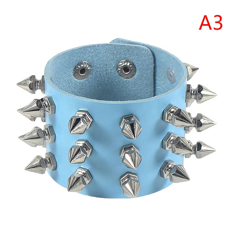 Pulseira de Couro PU com Tachas Punk Rebites Pontiagudos Punho Pulseira de Pulso Retrô Rock Rebite Pulseira de Pulso Enrolável Pulseira Ajustável com Pontas