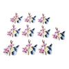 10pcs Bright Colors Embroidery Patches Bird Flower Style Sew On Patches Iron On Patches  For Clothes