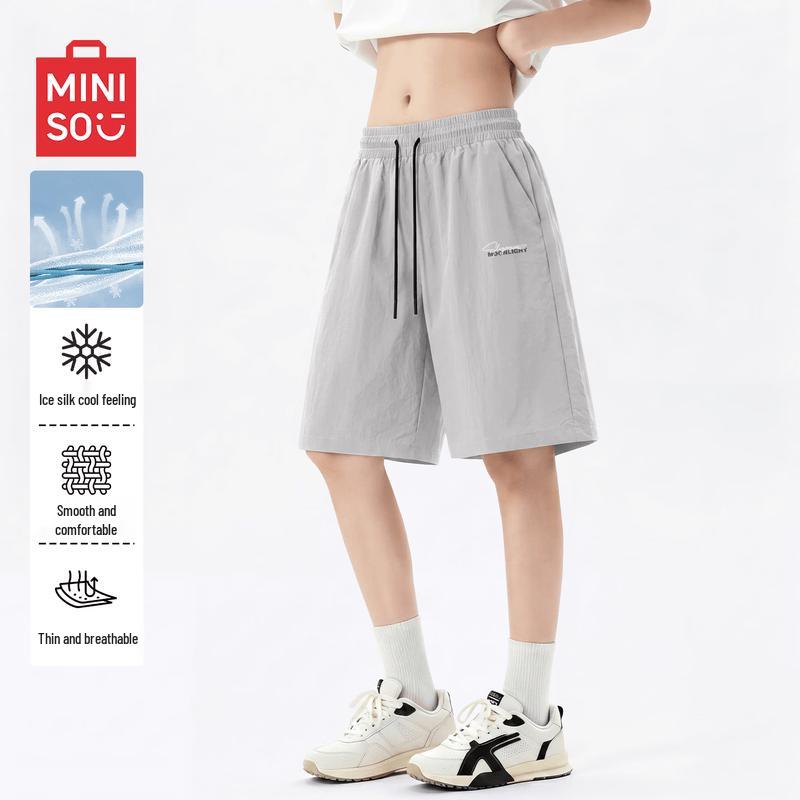 MINISO Men s Summer Lightweight Mid-Length Shorts L