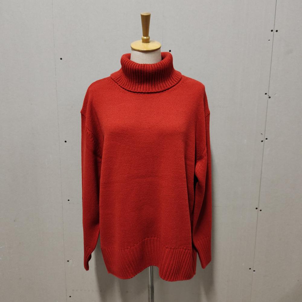 Women's Oversized Turtleneck Sweater Vintage Pullover Jumper Female Winter Thick Warm Knitted Sweater Soft for Women
