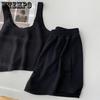 WTEMPO Sleeveless Classic Women's Matching Set Casual Summer Top and Shorts Set for Women Tracksuit Two-piece Suit Female Pajamas Matching Set