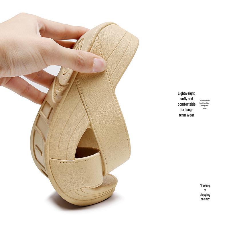 Women's Beach Wedge Heel Flip-Flops: Soft Sole, Waterproof, Non-Slip, Thick Sole, Summer Thong Sandals