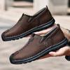 Handmade Retro Leather Shoes Men Loafers Fashion Casual Shoes Men Flats Moccasins Men Shoes Leather