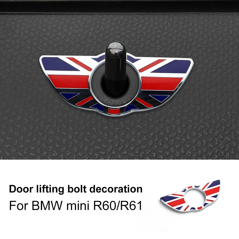 

For Mini Cooper Countryman R60 R61 Car Auto Accessories for BMW Mini R60 Countryman Door Pin Lock Wing Emblem Badge Stickers for MINI R60