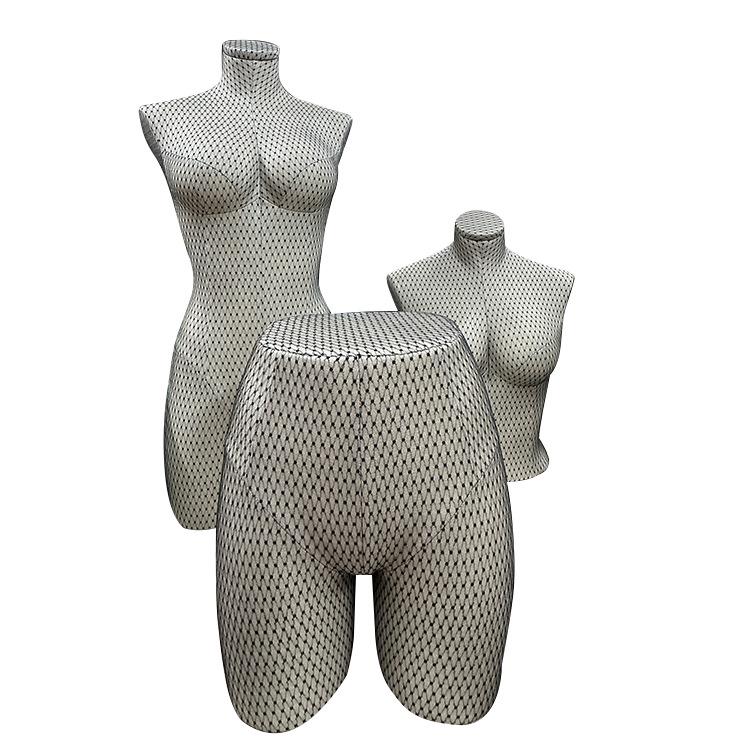 Lace Fabric Female Mannequin Half-Body Display Stand for Underwear and Bra