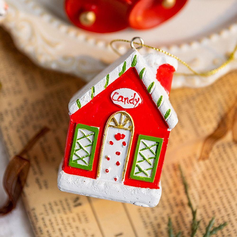 Painted Christmas Tree Decoration Pendant DIY Christmas Hanging Ornament Xmas Party Supplies