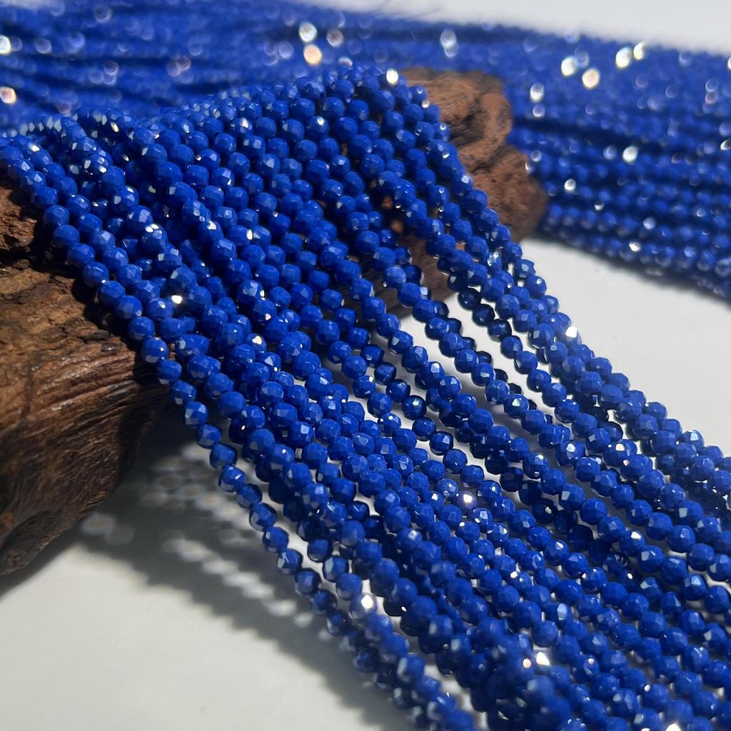Emulsified Milk Zirconia Faceted Round Beads for DIY Necklaces & Bracelets