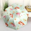 1pc Kuruomi Umbrella Portable Folding Umbrella Iron Frame Hole Bone Structure Outdoor Home Umbrella