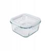 Pojemnik Szklany Lunchbox Kwadratowy 320 Ml Na Żywność Obiad Lunch Sałatki