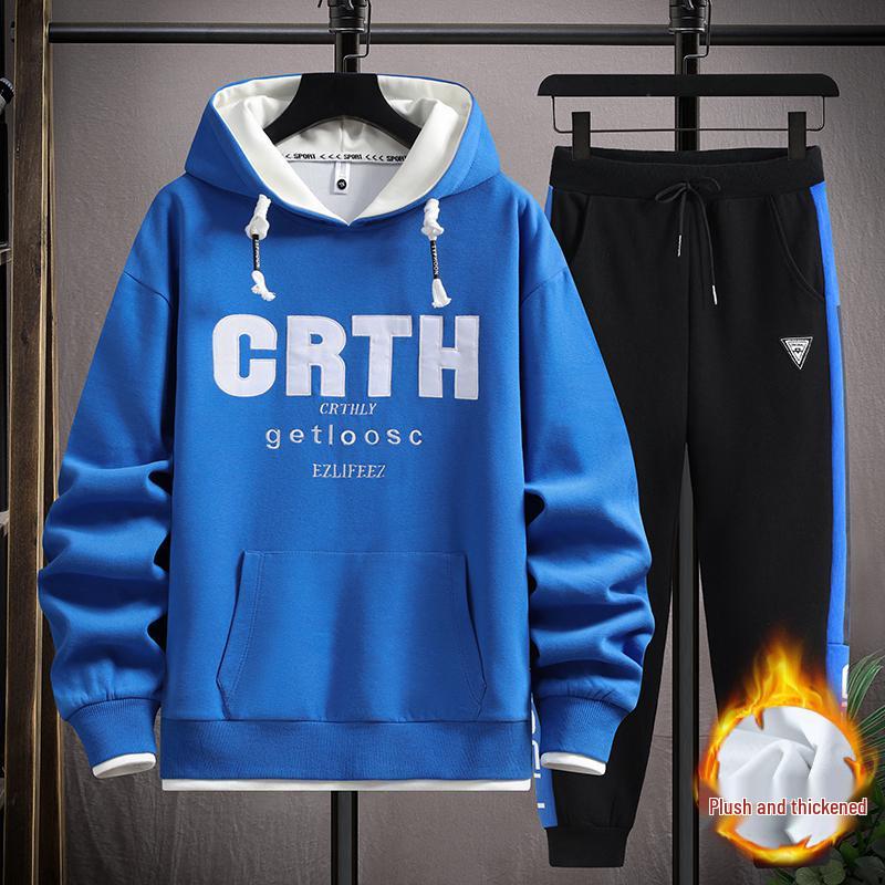 Huggorm Herr Huvtröja - Avslappnad, Tjock Sammet, Lös Passform, Trendig Ungdomsstil för Vår och Höst.