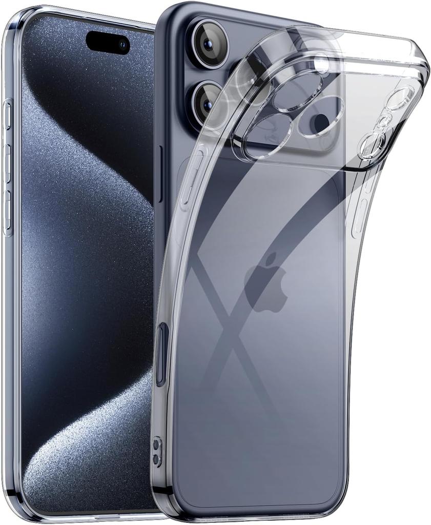 Transparent TPU Phone Case for iPhone 17  16 15 14 13 Pro Max 17 Air Camera Protection Ultra-Thin, Shock Resistant, Anti Yellowi