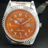 AUTOMATIC VINTAGE REFURBISHED SEIKO 5 6309A JAPAN MENS ORANGE WATCH a442495-1