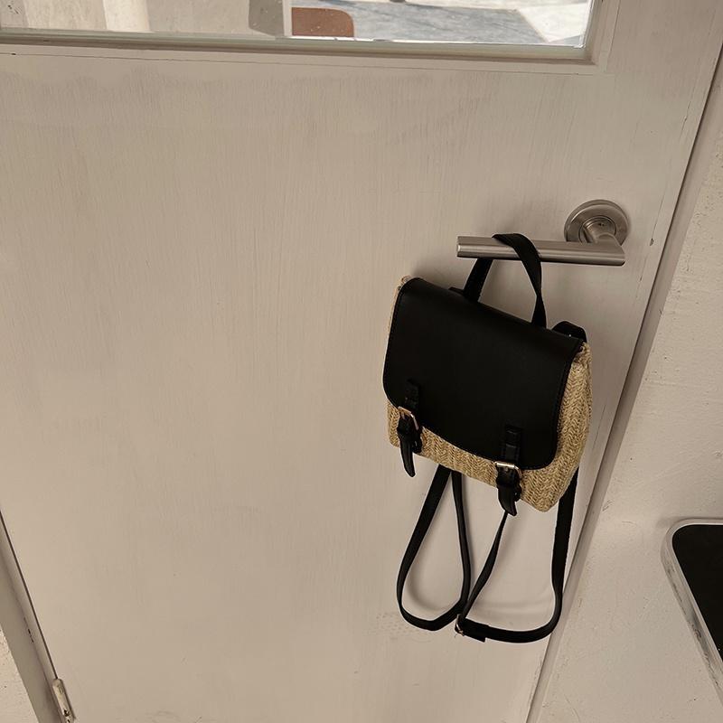 IELGY Женский соломенный рюкзак нишевого дизайна бежевый — фото 6